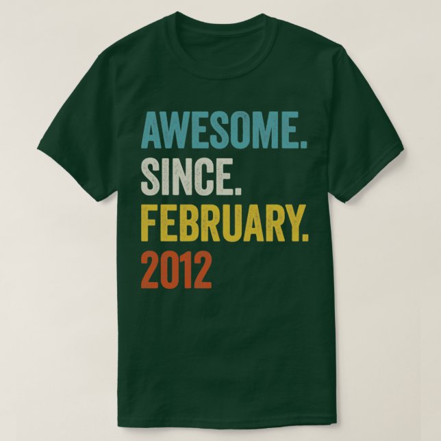 T-shirt 11 ans d'émerveillement depuis février 2012 11e an (Design devant)