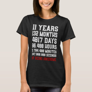 T-shirt 11 Ans D'Être Impressionnant 11e Anniversaire