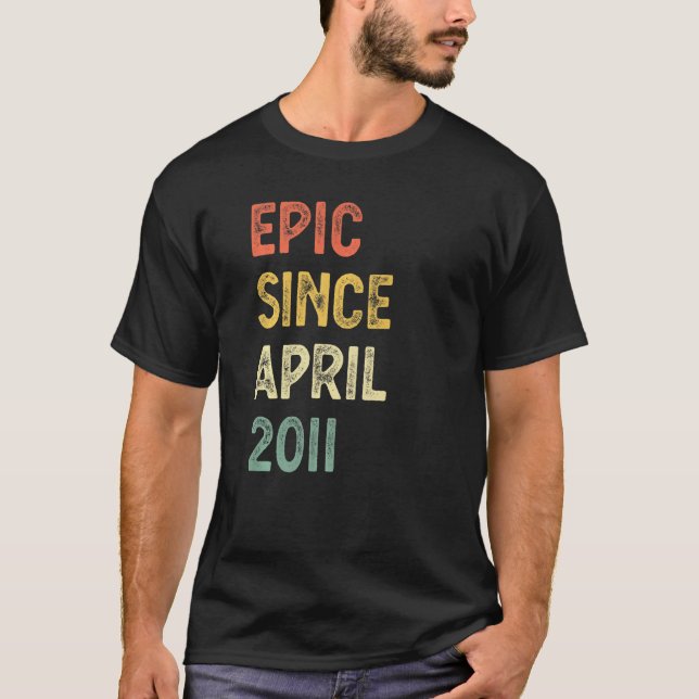 T-shirt 11 ans Epic depuis avril 2011 11e anniversaire B (Devant)
