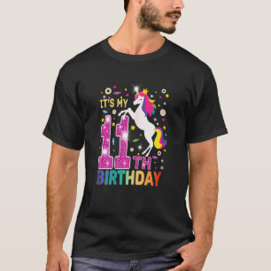 T-shirt 11 ans fille Unicorne C'est mon 11e anniversaire