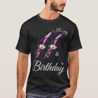 T-shirt 11 Ans Floral 2011 C'est mon 11e anniversaire Gif