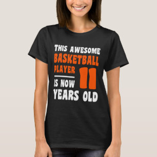 T-shirt 11 ans Joyeux 11e anniversaire Bysketbyll 11e bi