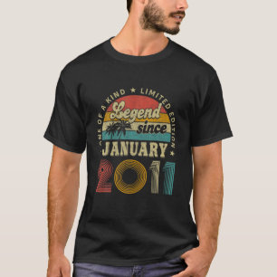 T-shirt 11 Ans Légende De Décoration Depuis Janvier 2011