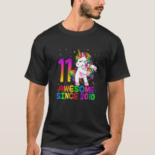 T-shirt 11 Ans Unicorne Flossing 11E Anniversaire U