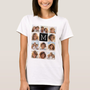 T-shirt 11 Collage Instagram photo monogramme noir personn