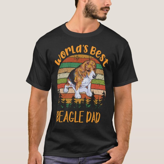 T-shirt 11 Meilleur Père Beagle Du Monde (Devant)