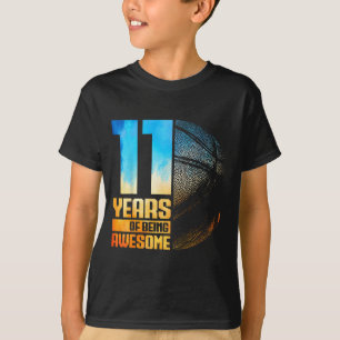 T-shirt 11 Vieux Joueur de Basket de 11 ans Années Basketb