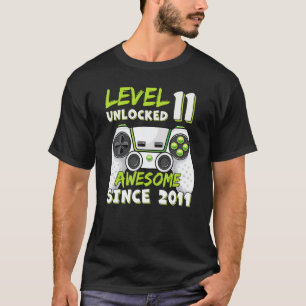 T-shirt 11ans Anniversaire Fils Garçon Amusant Gamer 11ème