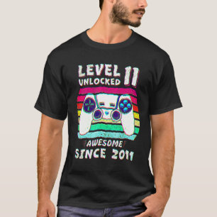 T-shirt 11ans Anniversaire Fils Garçon Amusant Gamer 11ème