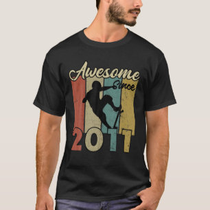 T-shirt 11E Anniversaire Awesome Depuis 2011 Skateboard 11