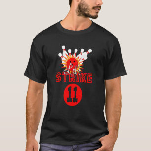 T-shirt 11e anniversaire B0wler Pin Frappe 11 B0wling Ba