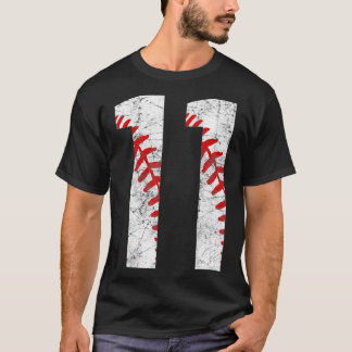 T-shirt 11e Anniversaire Baseball Grand Nombre Onze 11 Ann