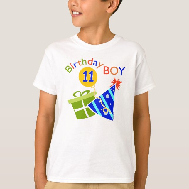 T-shirt 11e anniversaire - Birthday Boy (Devant)