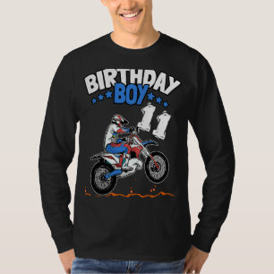 T-shirt 11e anniversaire Boy Dirt Vélo Enfants 11 ans Garç