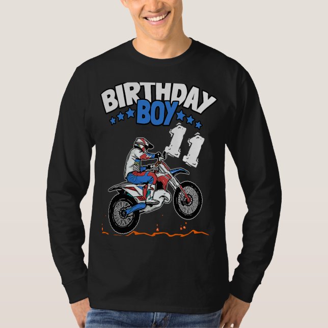 T-shirt 11e anniversaire Boy Dirt Vélo Enfants 11 ans Garç (Devant)