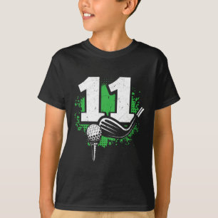 T-shirt 11e anniversaire Boy Golf Player Golf 11 ans