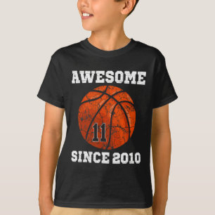 T-shirt 11e anniversaire Bysketbyll Lover Don 11 ans V