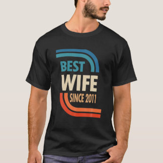 T-shirt 11E Anniversaire De Mariage Pour Elle - Meilleure 