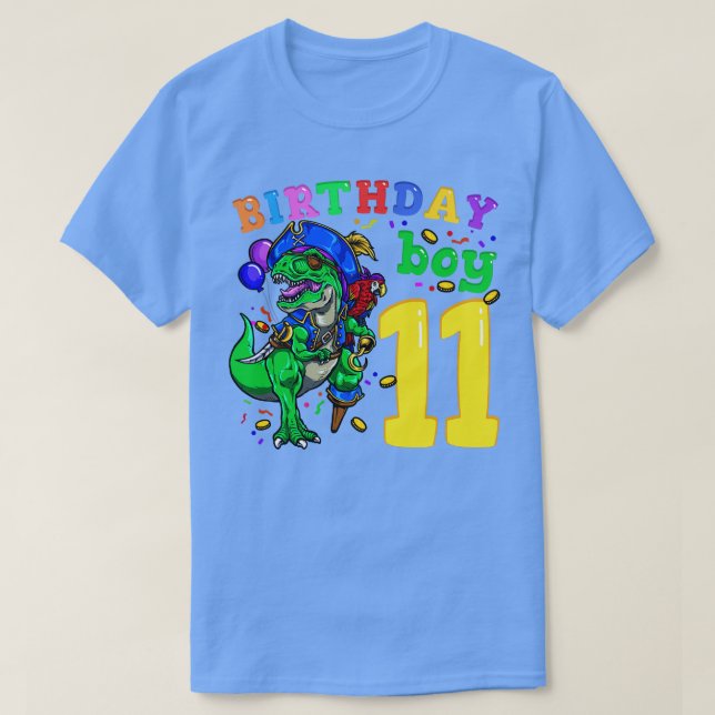 T-shirt 11e anniversaire Dinosaur Pirate (Design devant)