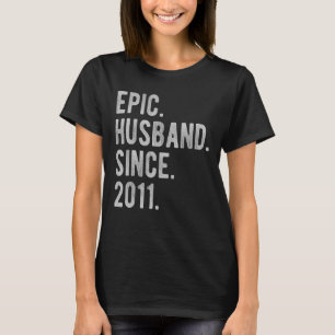 T-shirt 11e anniversaire du Mariage pour lui Epic Mari Sin