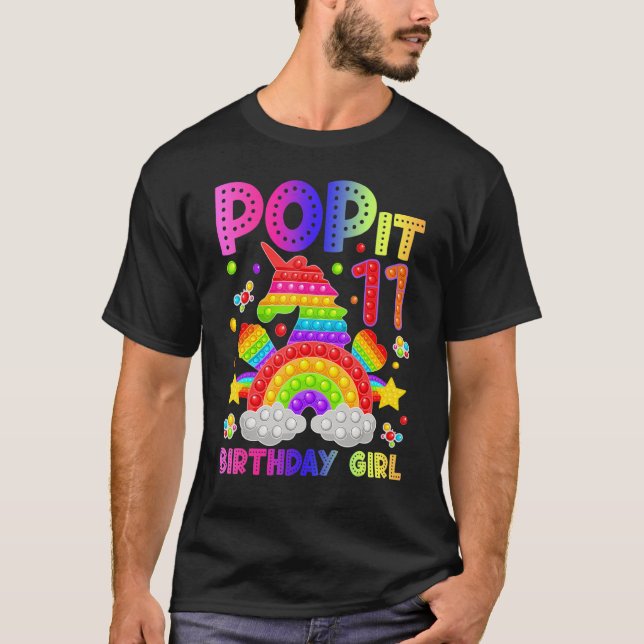 T-shirt 11e anniversaire Fidget Jouet Pop It Anniversaire  (Devant)
