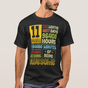 T-shirt 11e anniversaire garçon 11 ans d'être génial fait