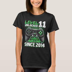 T-shirt 11e anniversaire Garçon niveau 11 Jeu 11 ans Jeu v
