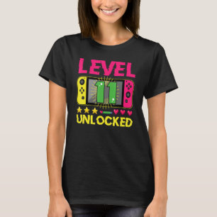 T-shirt 11e anniversaire garçon niveau 11 vidéo déverrouil