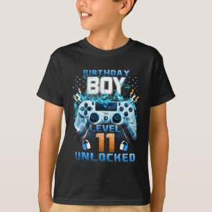 T-shirt 11e anniversaire Garçons Niveau 11 déverrouillés 1