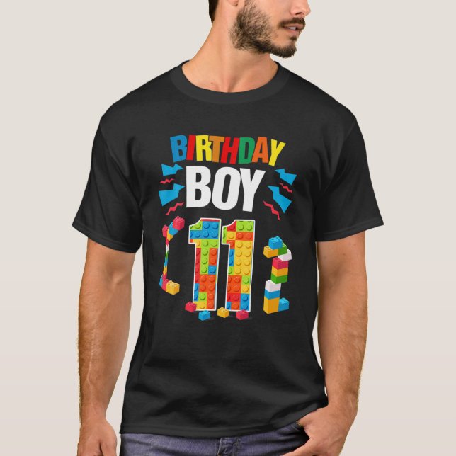 T-shirt 11E Anniversaire Maître Constructeur 11 Ans Bâtime (Devant)