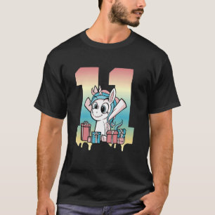 T-shirt 11e anniversaire Onzième anniversaire mignon Unico