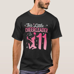 T-shirt 11e anniversaire Pom-pom girl fille 11 ans Cheerl