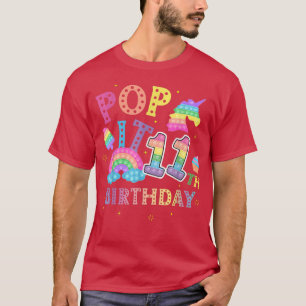 T-shirt 11e anniversaire pop 11 ans popping party pour les