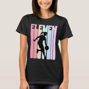 T-shirt 11e anniversaire Retro Bysketbyll Joueur 11 ans