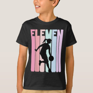 T-shirt 11e anniversaire Retro Bysketbyll Joueur 11 ans