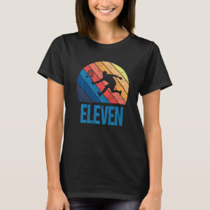 T-shirt 11e Anniversaire Retro Tennis 11 ans Garçon fille