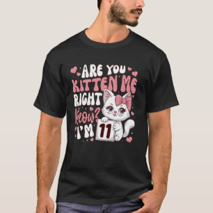 T-shirt 11e anniversaire Tee for Girl 11ans 11 ans Vieux K