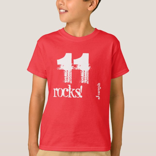 T-shirt 11e cadeau d'anniversaire pour 11 ans Ancien nom p (Devant)