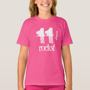 T-shirt 11ème Cadeau d'anniversaire pour 11 le nom fait