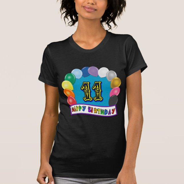 T-shirt 11ème Cadeaux d'anniversaire avec la conception (Devant)