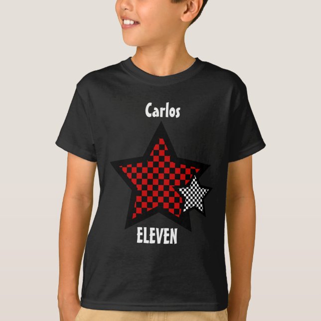 T-shirt 11ème Nom fait sur commande V25 d'étoile VÉRIFIÉ (Devant)