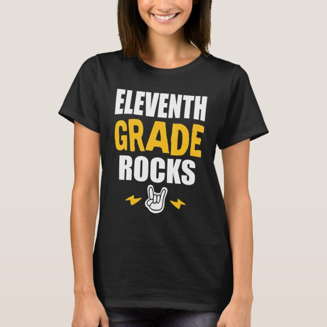 T-shirt 11th Grade Rocks   Back To School Music Teacher St (Devant)