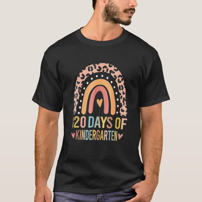 T-shirt 120 Jours D'enseignant De Maternelle École Plus In (Devant)