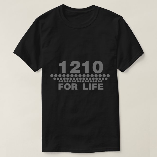 T-shirt 1210 For Life - Technics Turntable Vinyl Essential (Design devant)