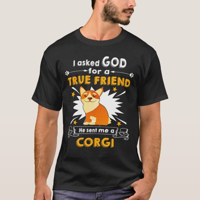 T-shirt 124 Il M'A Envoyé Un Corgi (Devant)