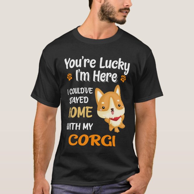 T-shirt 125 J'Aurais Pu Rester Chez Moi Avec Corgi (Devant)