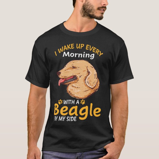 T-shirt 125 Je Me Réveille Chaque Matin Avec Un Beagle Par (Devant)