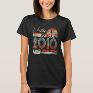 T-shirt 12 Anniversaire Août 2010 Cassette Vintage