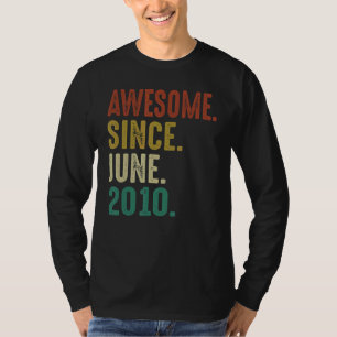 T-shirt 12 Anniversaire Awesome Depuis Juin 2010