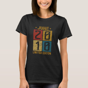 T-shirt 12 Anniversaire Juin 2010 Né En 2010 12 Ans Bd